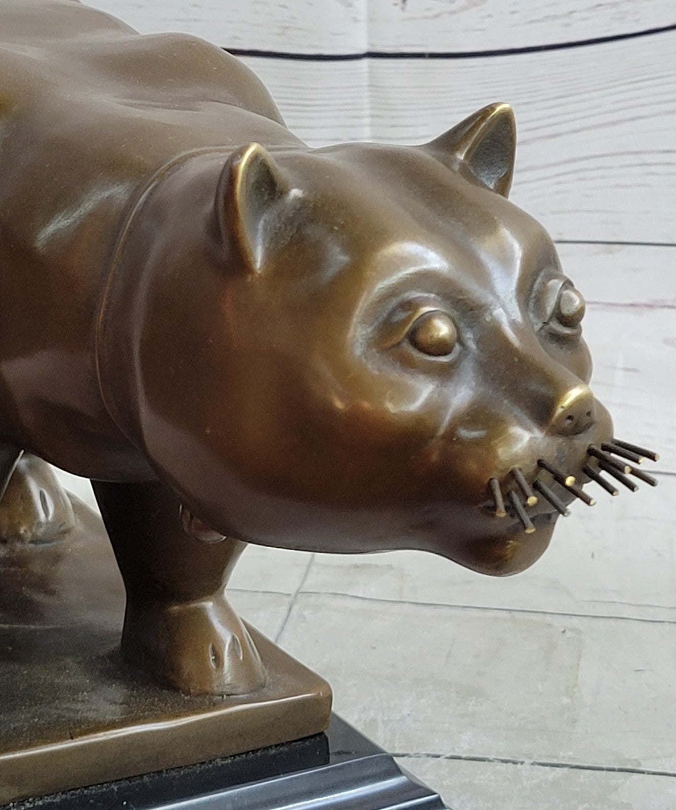Buy Handcrafted Botero “Fat Cat” Huge Bronze Sculpture – Classic Animal Art, Perfect Gift on Sale