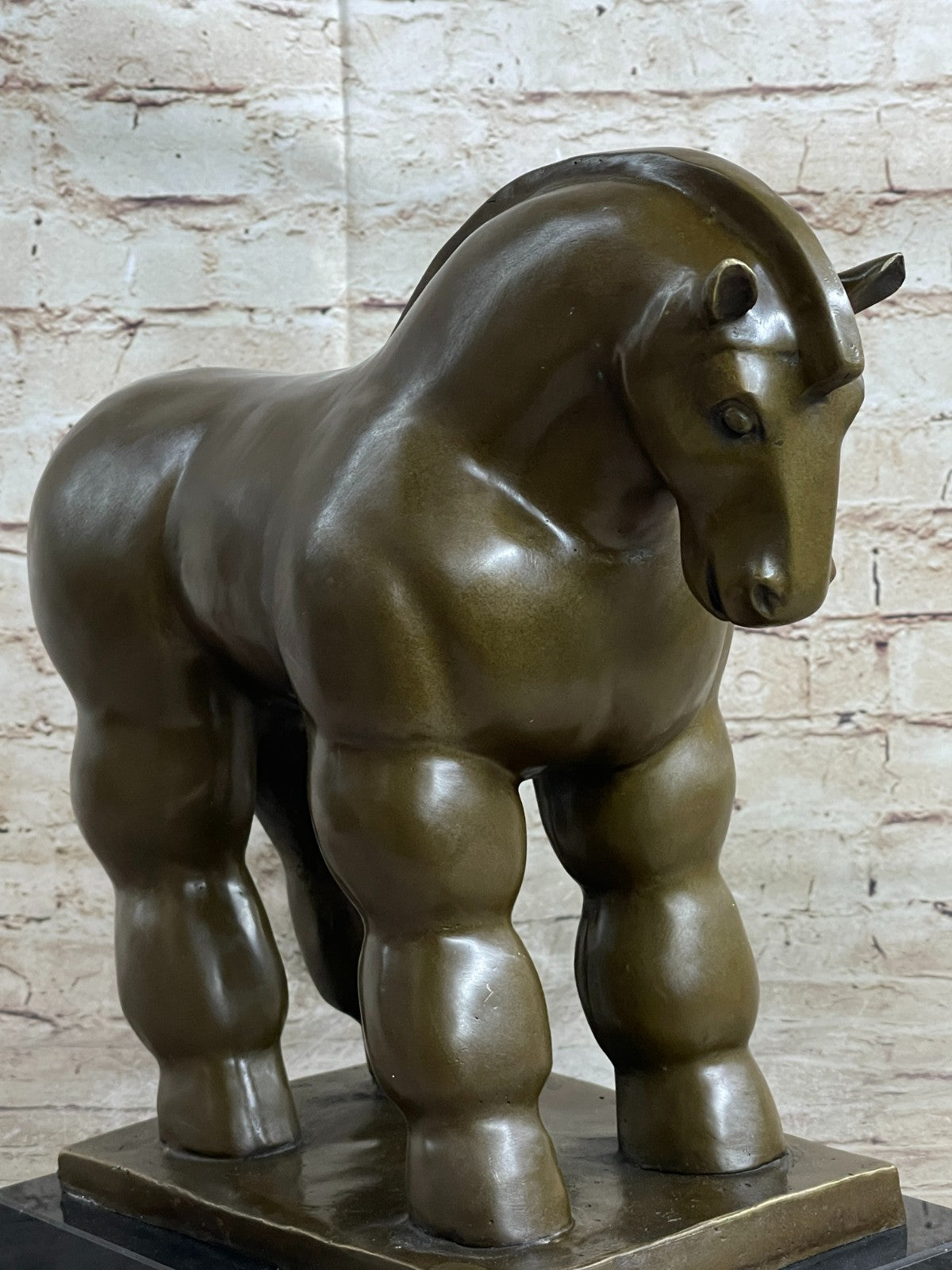 F. BOTERO "Trojan Horse" ART BRONZE SCULPTURE, SIGNED, SEALED FIGURINE FIGURE