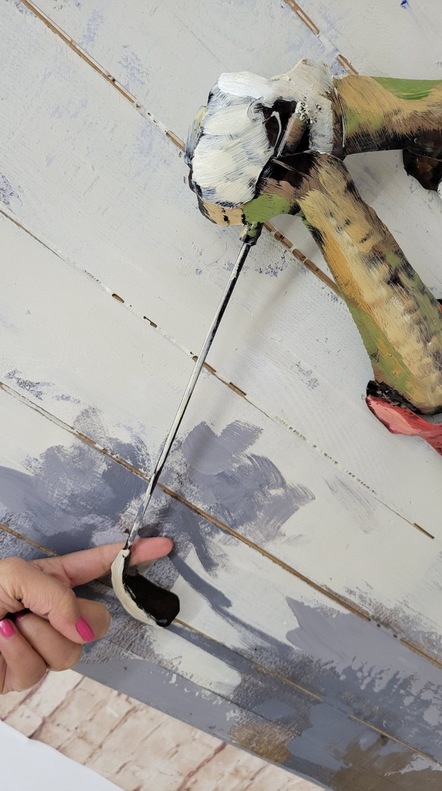 Galvanized Metal home Decor 2018 new custom oil painting reproduction 3d wall Golfer