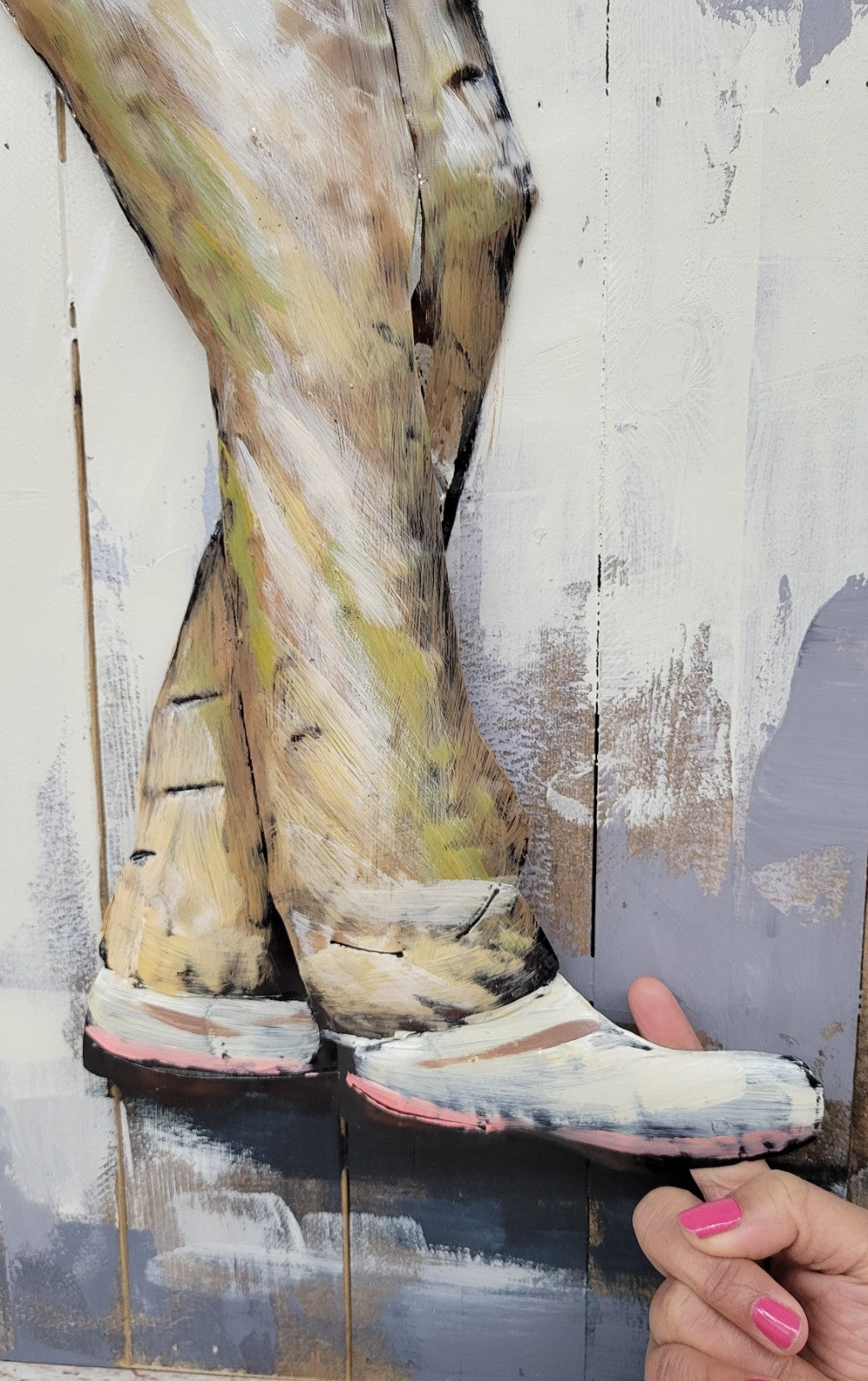 Galvanized Metal home Decor 2018 new custom oil painting reproduction 3d wall Golfer