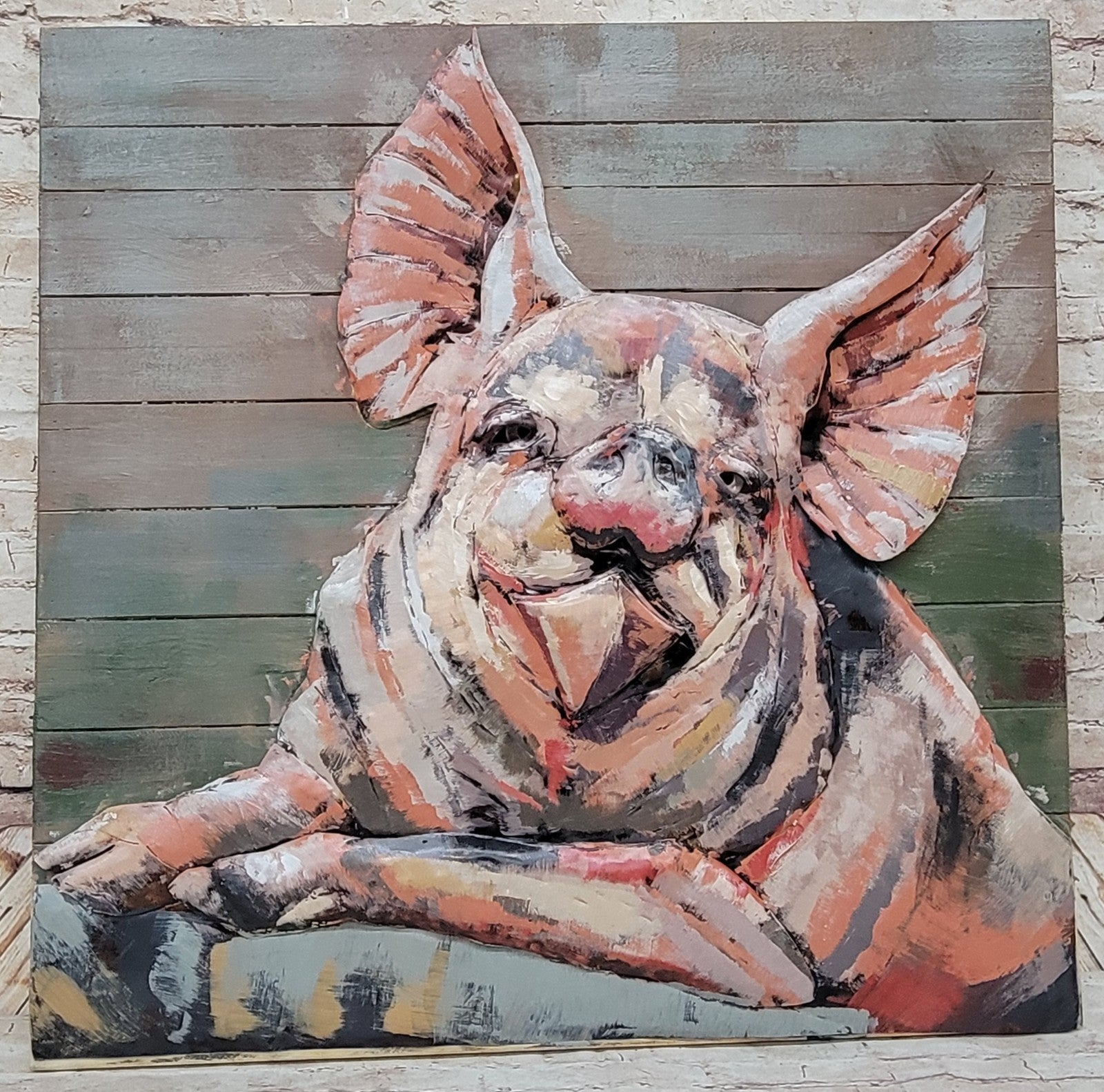 Fashion 3d art oil painting modern steel painting decorative wall art hanging home