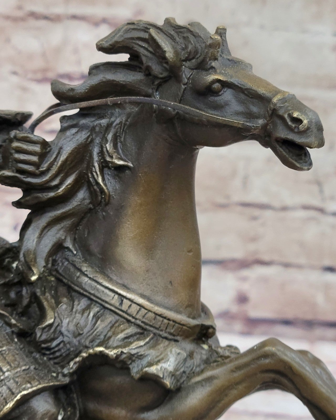Handcrafted bronze sculpture SALE Hot Horse On Samurai Warrior Japanese Pure