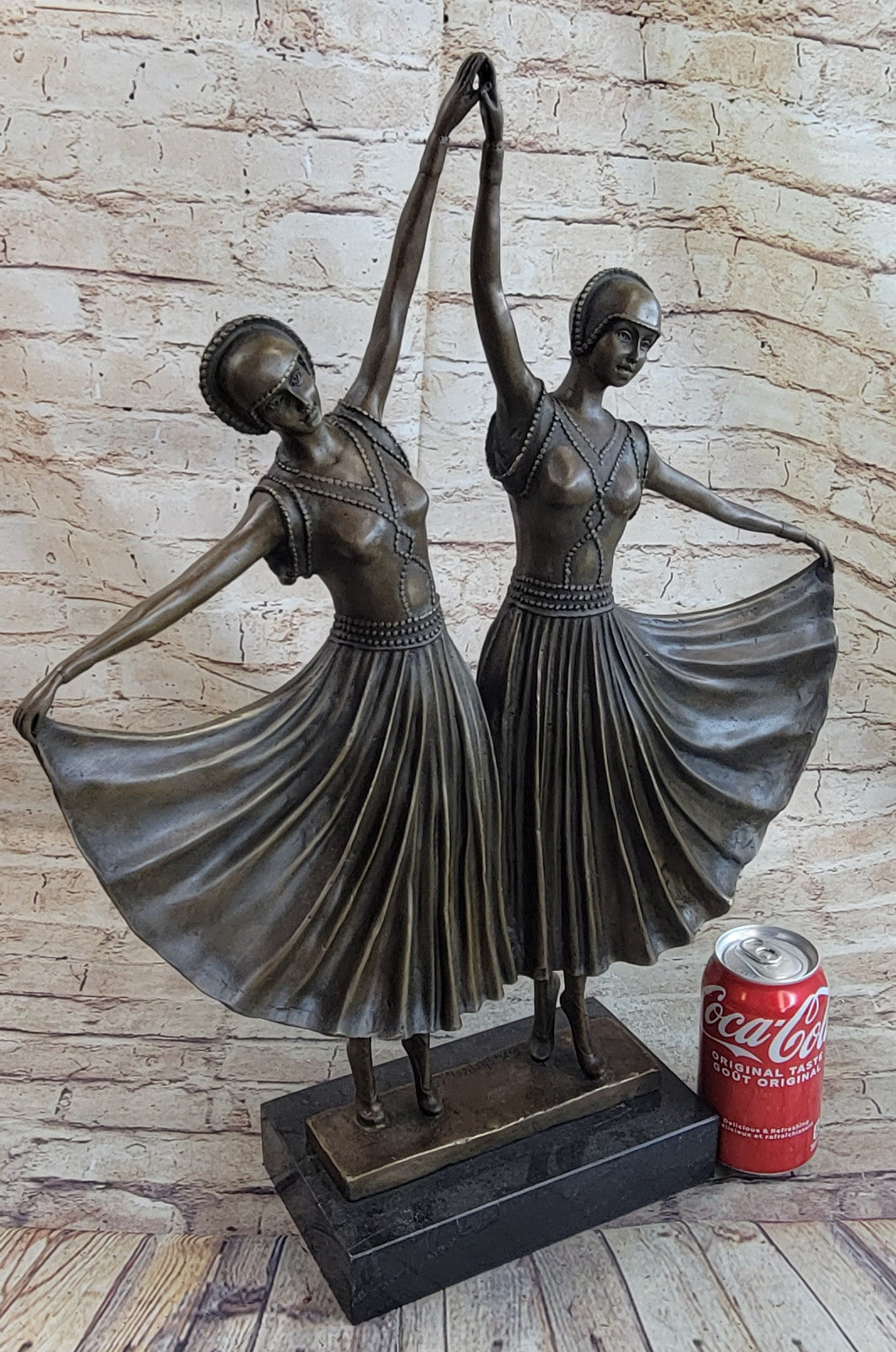 Hot Cast Bronze Statue of Twin Dancers Handcrafted Chiparus Sculpture | Art Nouveau