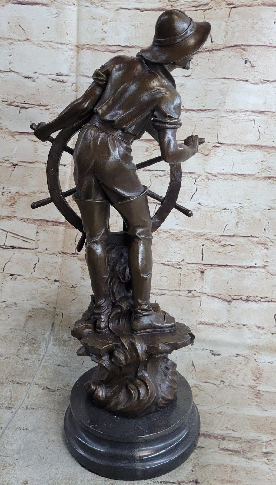 Buy Bronze Fisherman Sculpture – Vintage Sea Captain Figurine