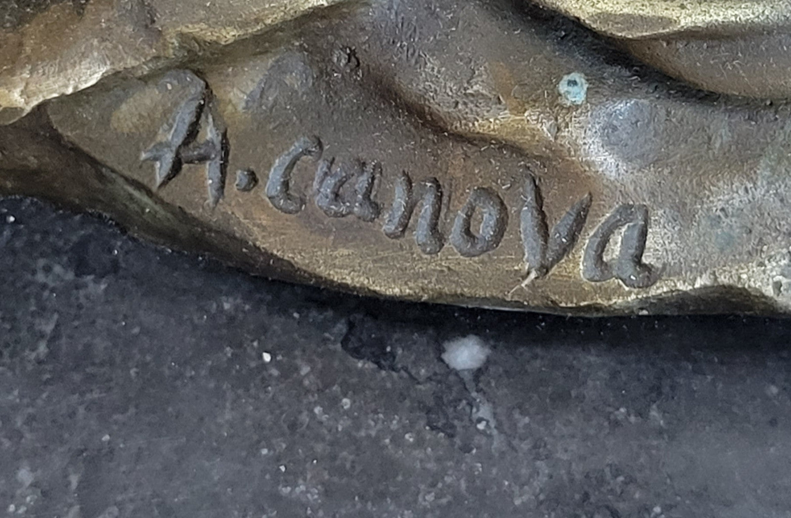 100% Bronze Sculpture Art Nouveau Nude Woman by Canova Gilt Masterpiece