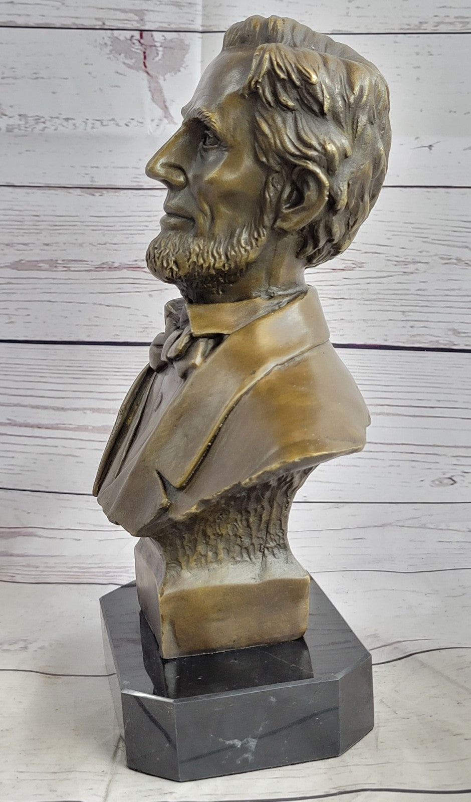 Bronze Abraham Lincoln Abe Presidential Bust Civil War Gettysburg DC art Rare