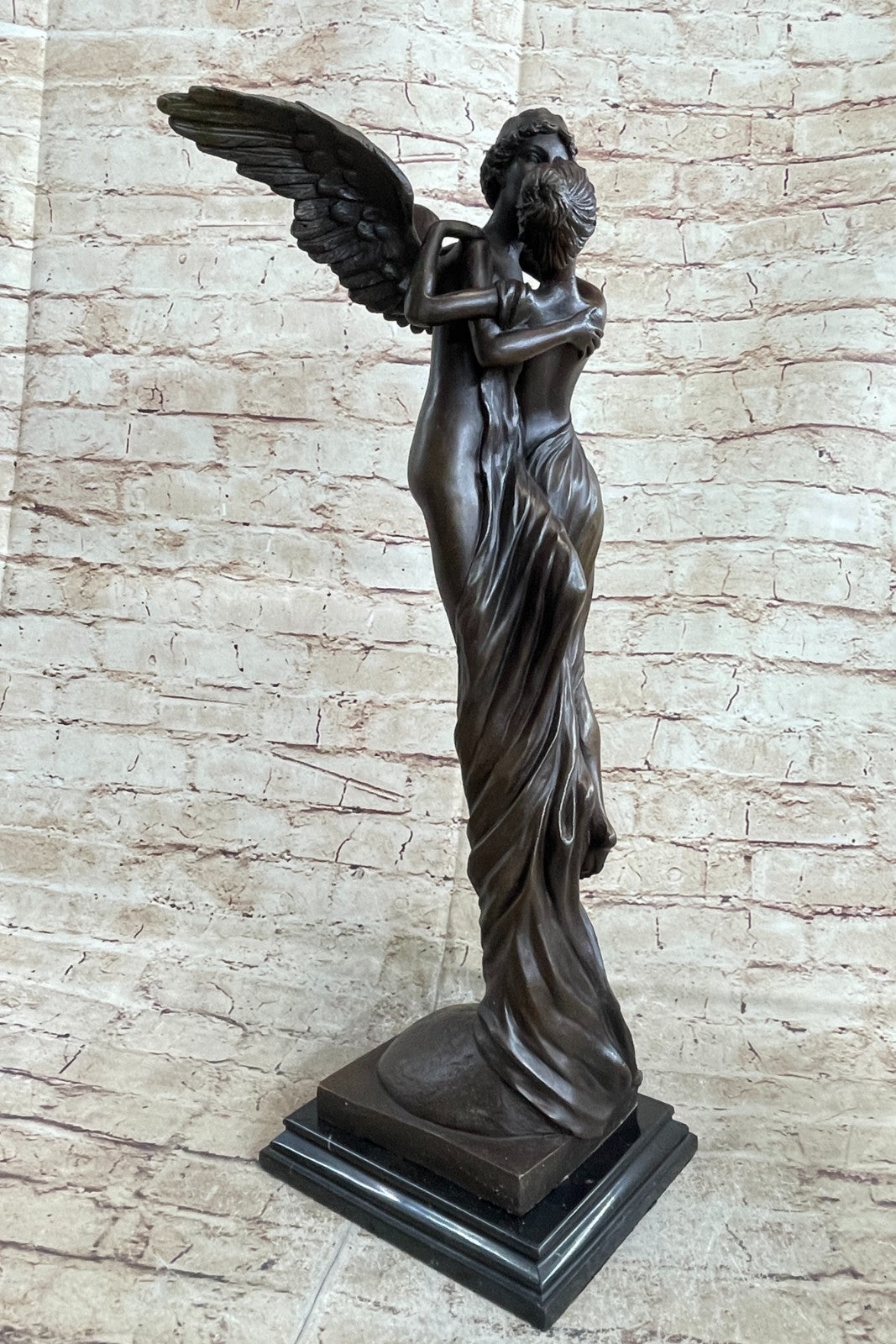 WEDDING GIFT Lovers Cupid Psyche Eros Aphrodite Venus Bronze Marble Statue Gift