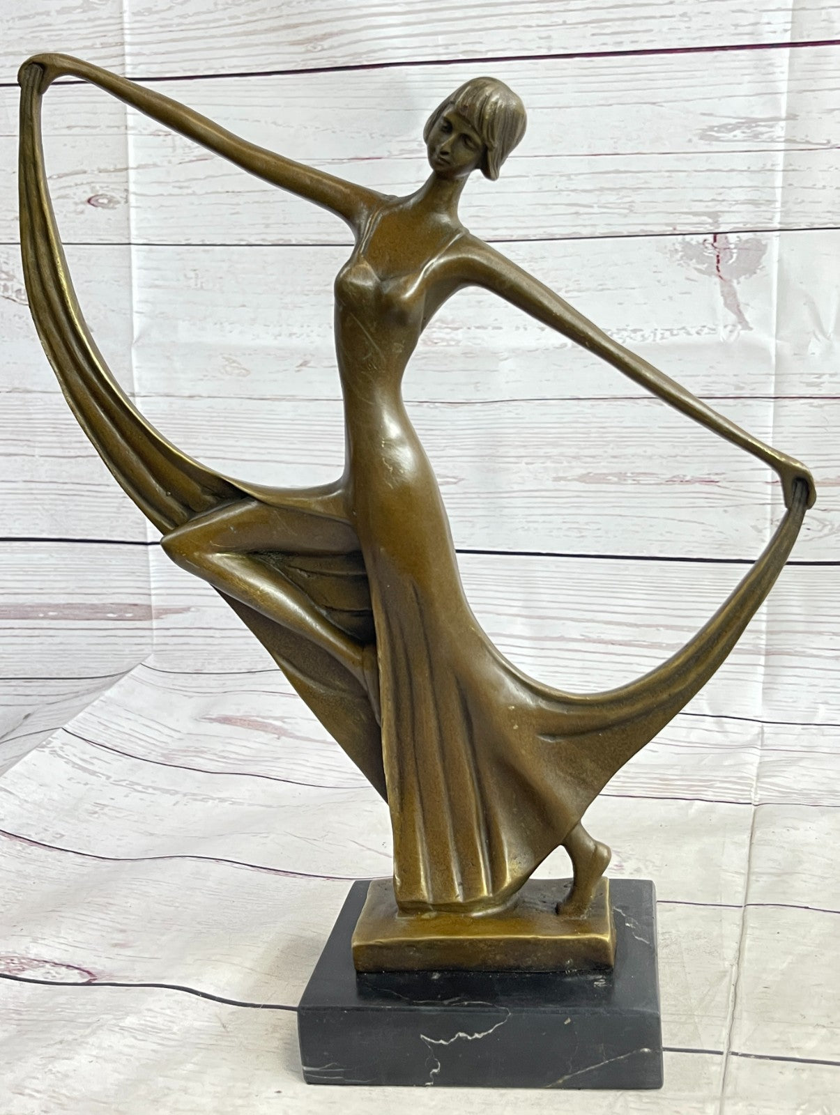 Original Milo Sexy Girl Captured in Dance Bronze Art Decor Abstract Sculpture
