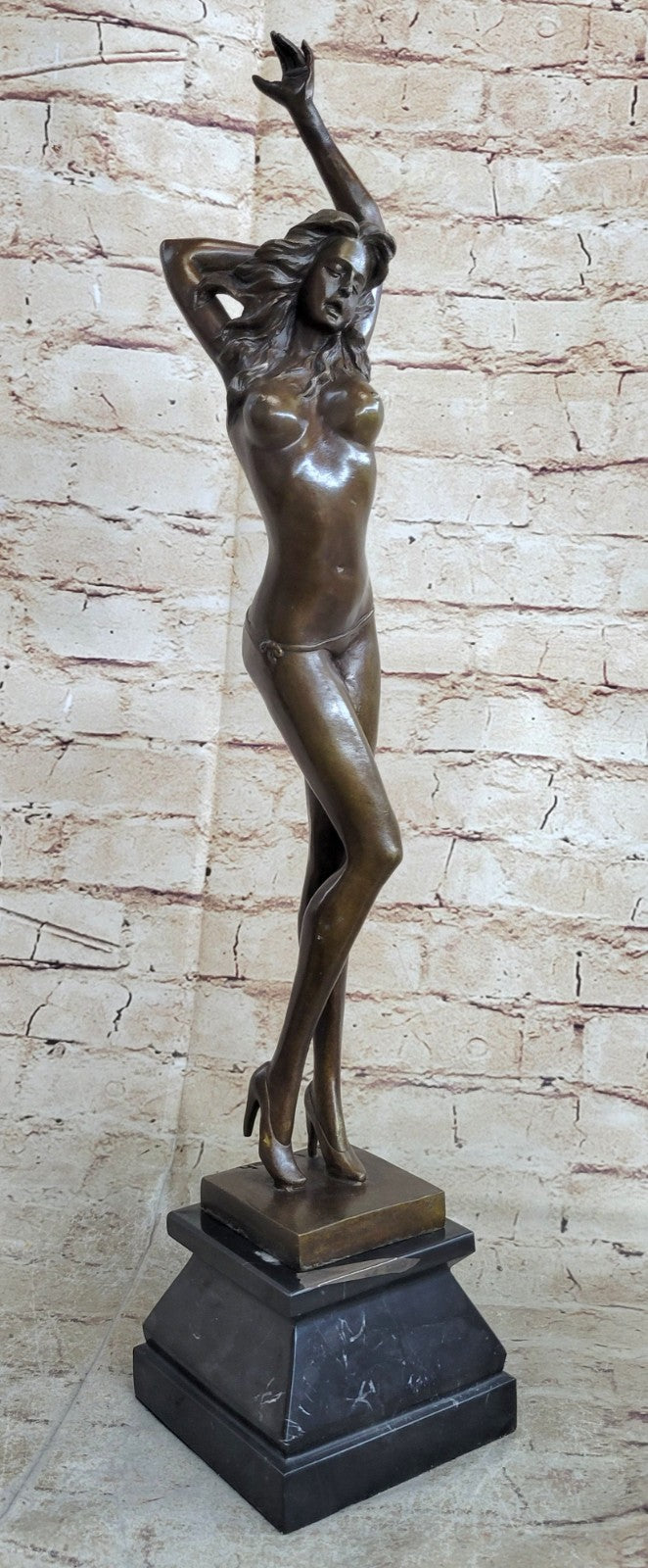 Handcrafted bronze sculpture SALE Nude Deco Art Vitaleh Qualityaldo High Signed