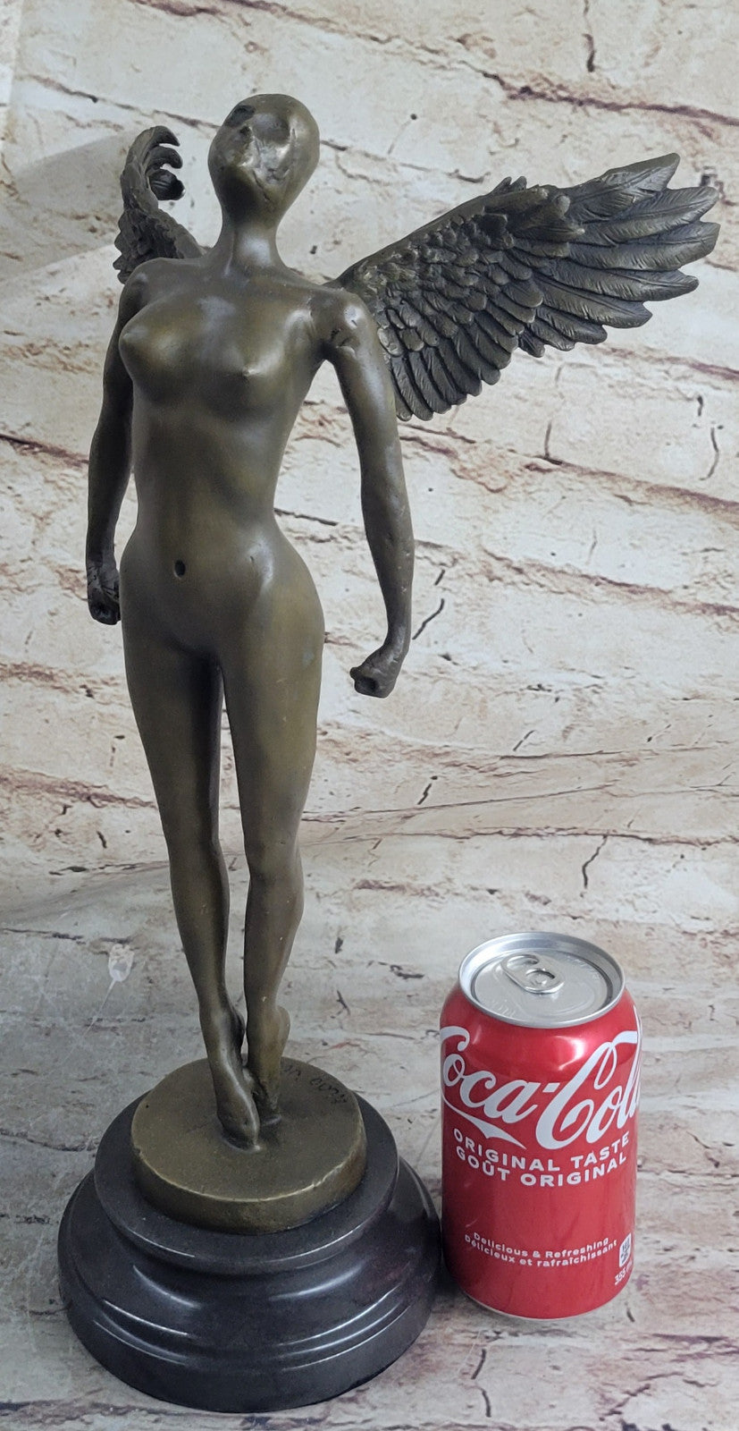 Aldo Vitaleh Surrealistic Angel Abstract Modern Art Bronze Sculpture Statue Art