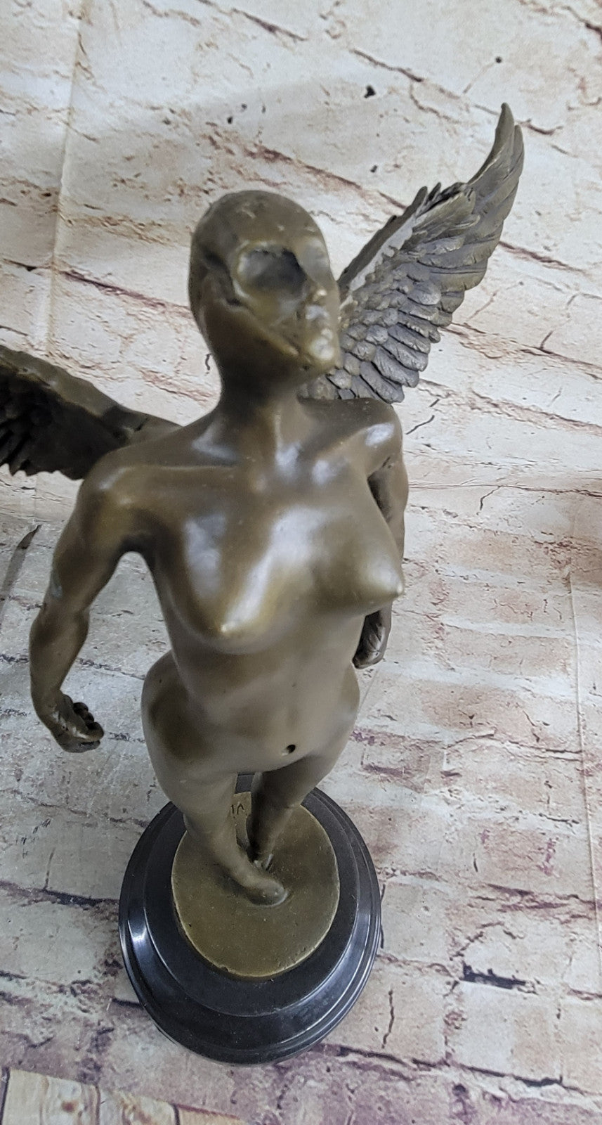 Aldo Vitaleh Surrealistic Angel Abstract Modern Art Bronze Sculpture Statue Art