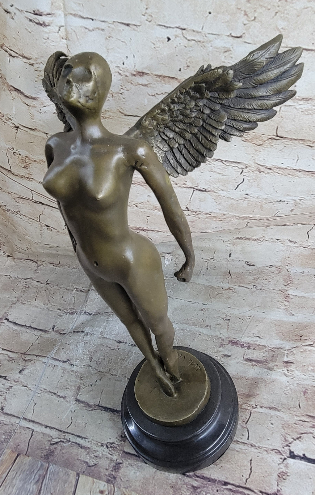 Aldo Vitaleh Surrealistic Angel Abstract Modern Art Bronze Sculpture Statue Art