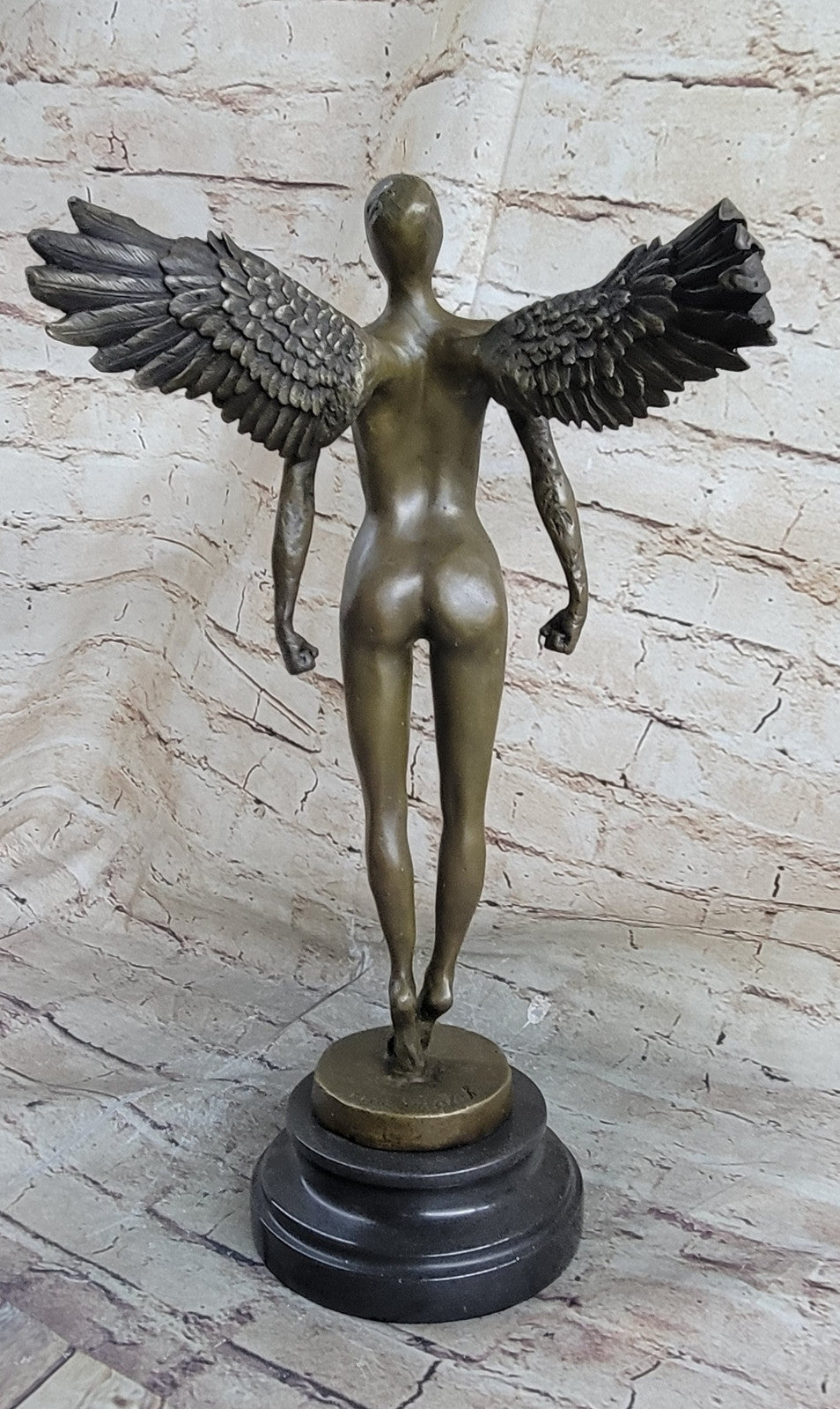 Aldo Vitaleh Surrealistic Angel Abstract Modern Art Bronze Sculpture Statue Art