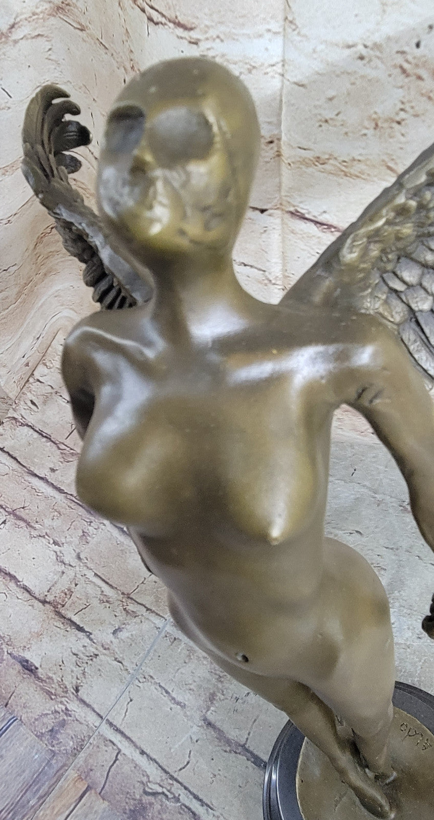 Aldo Vitaleh Surrealistic Angel Abstract Modern Art Bronze Sculpture Statue Art