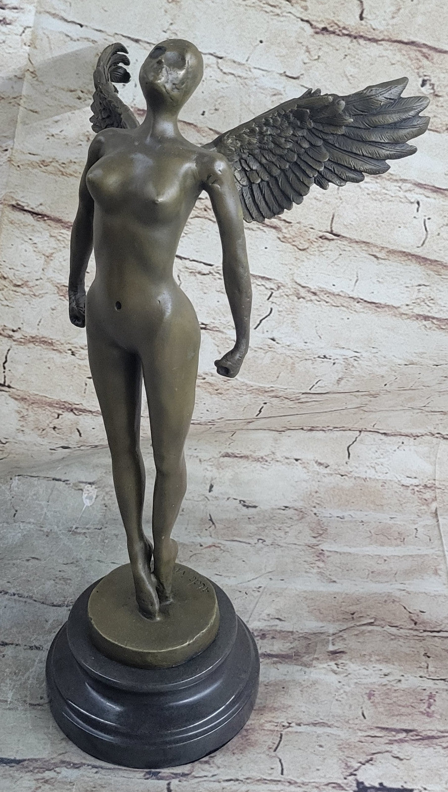 Aldo Vitaleh Surrealistic Angel Abstract Modern Art Bronze Sculpture Statue Art