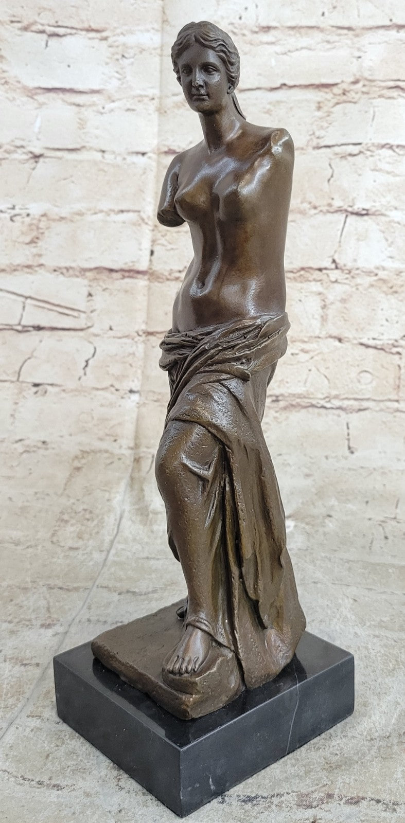 VINTAGE VENUS DE MILO BRONZE SCULPTURE STATUE HOME OFFICE DECORATION DECOR NUDE