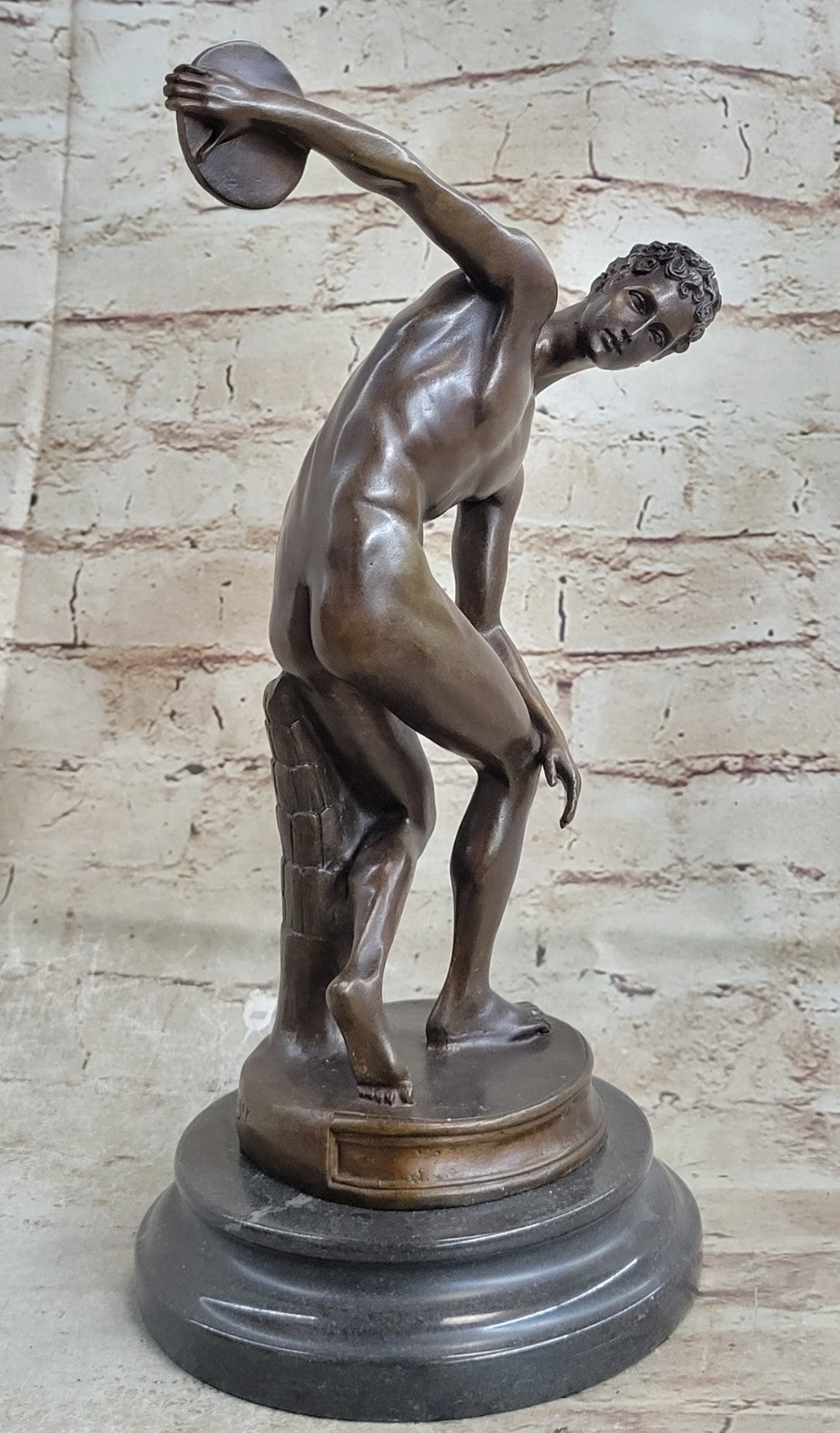 Discobolus of Myron Bronze Statue Sculpture - Discus Thrower - Olympic Games