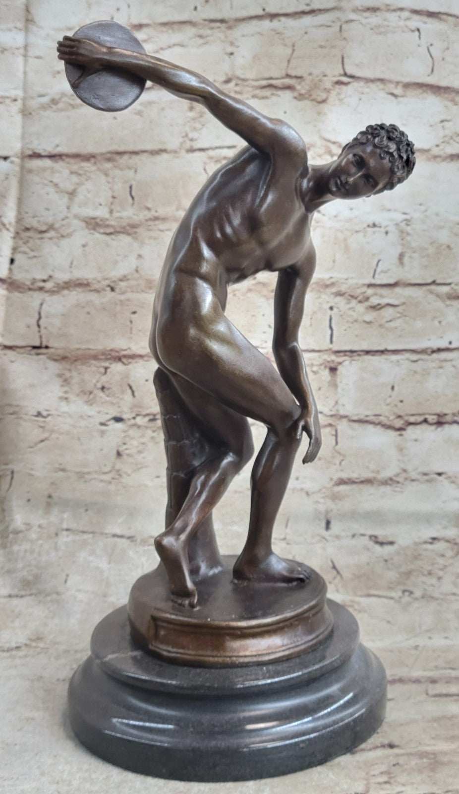 Discobolus of Myron Bronze Statue Sculpture - Discus Thrower - Olympic Games