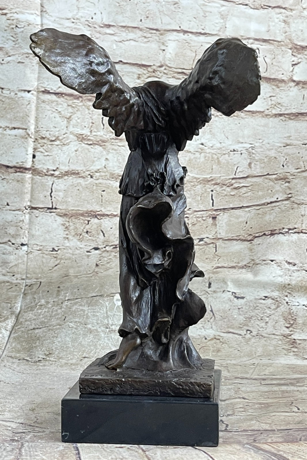 Buy Nike Paris Louvre Winged Victory Athena 25" Bronze Marble Statue – Exquisite Greek Mythology Art Sculpture