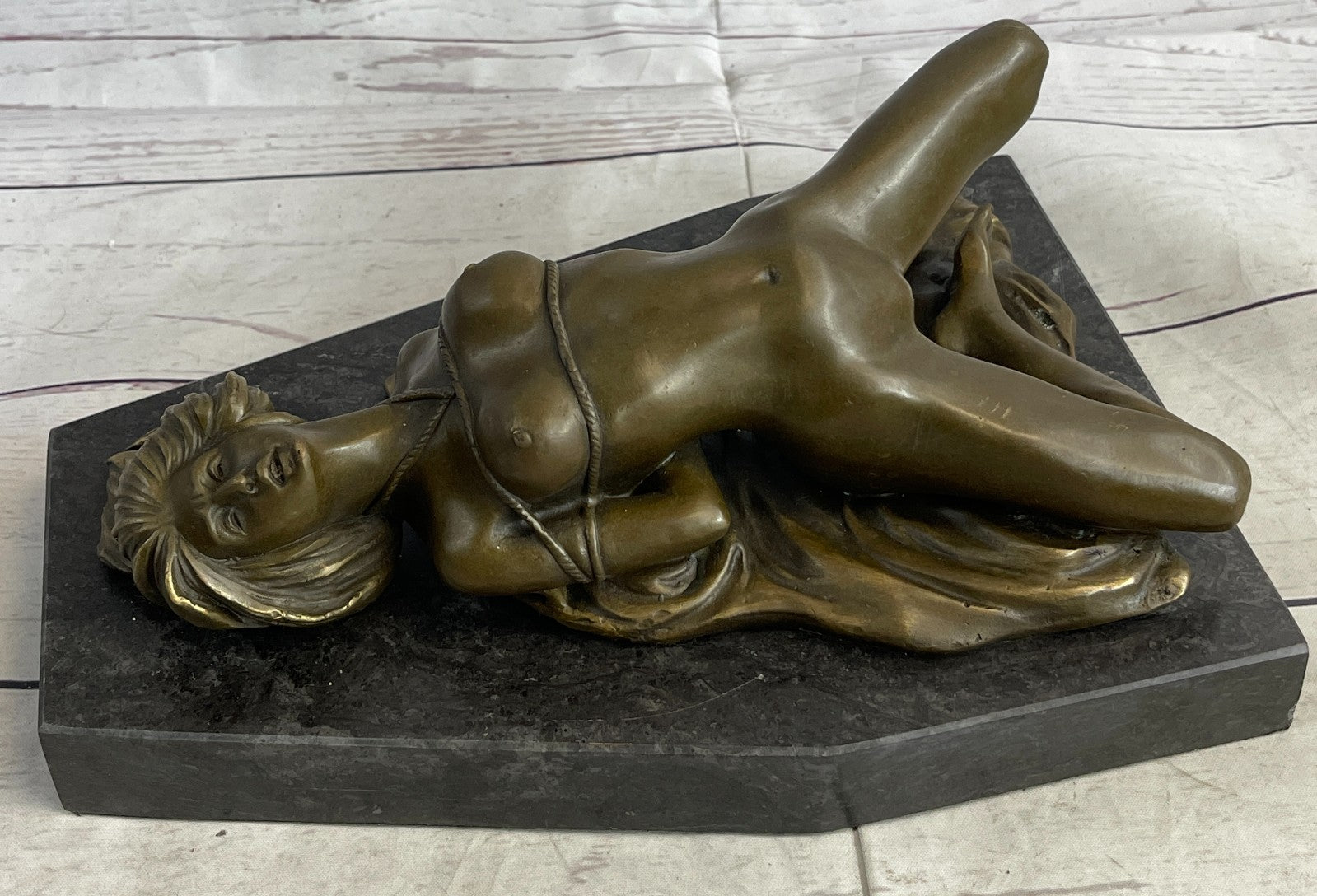 Bronze sculpture Erotic Girl Female Nude Art erotica Artwork Signed Original Gift
