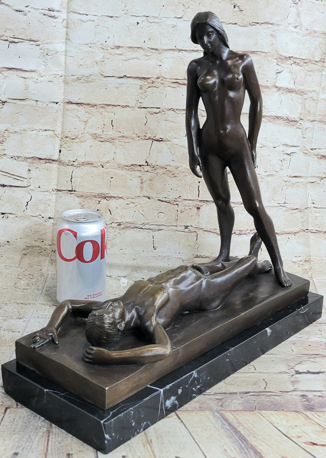 Handcrafted bronze sculpture SALE Ca Hot Cast Hot Deco Art Female And Male Nude