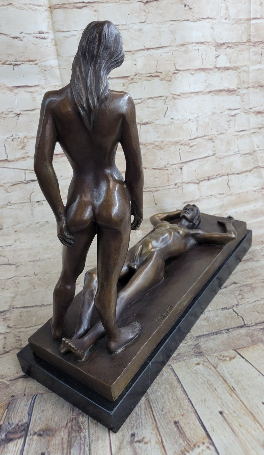 Handcrafted bronze sculpture SALE Ca Hot Cast Hot Deco Art Female And Male Nude