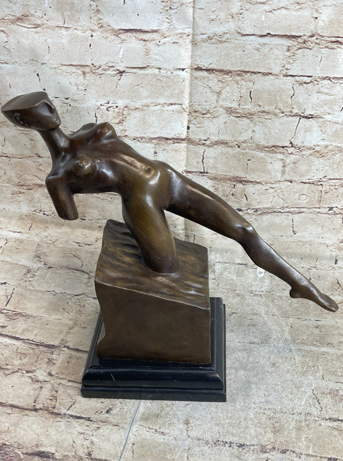 Handcrafted Genuine Bronze sculpture SALE Woman Nude Sensual Erotic Abstract