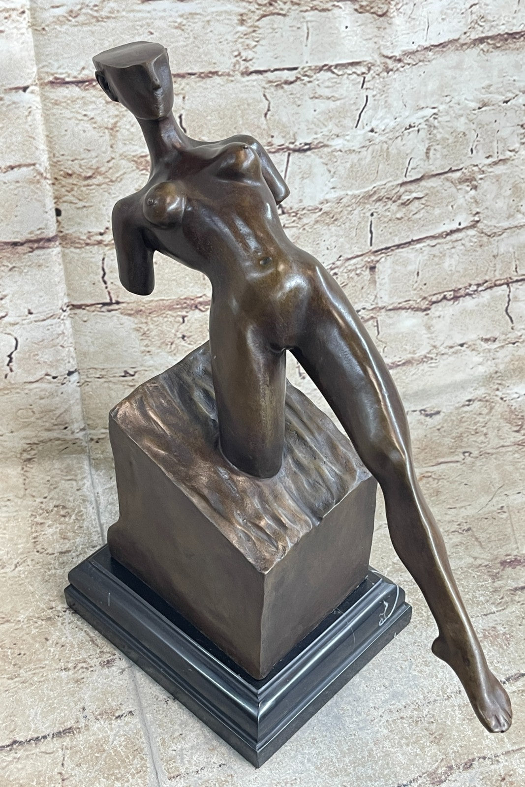 Handcrafted Genuine Bronze sculpture SALE Woman Nude Sensual Erotic Abstract