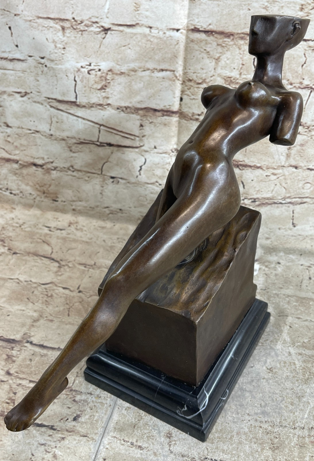 Handcrafted Genuine Bronze sculpture SALE Woman Nude Sensual Erotic Abstract