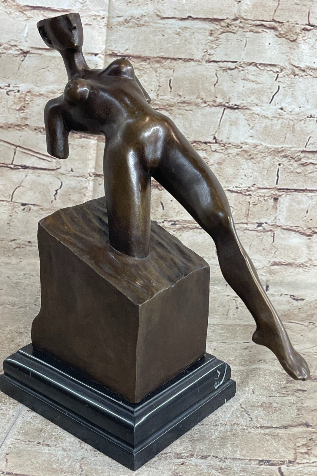 Handcrafted Genuine Bronze sculpture SALE Woman Nude Sensual Erotic Abstract