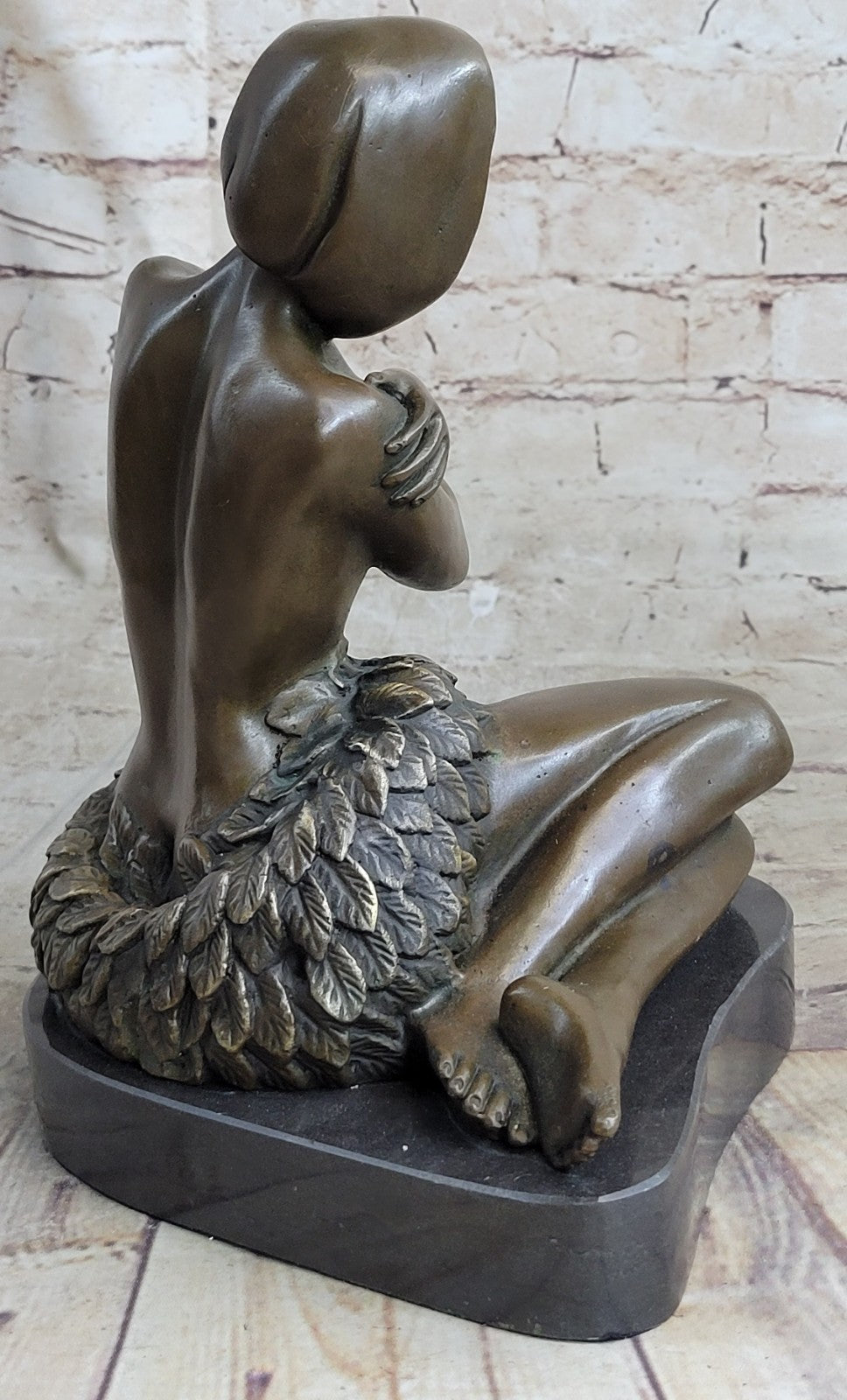 Handcrafted bronze sculpture SALE Stone On Female Hawaiian Nude Preiss Cast Hot