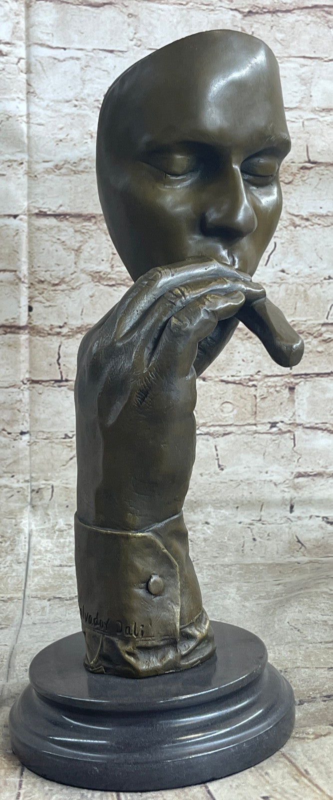 Bronze Sculpture Havana Man Smoking Cigar Hot Cast Figurine Figure Bar Decor Art