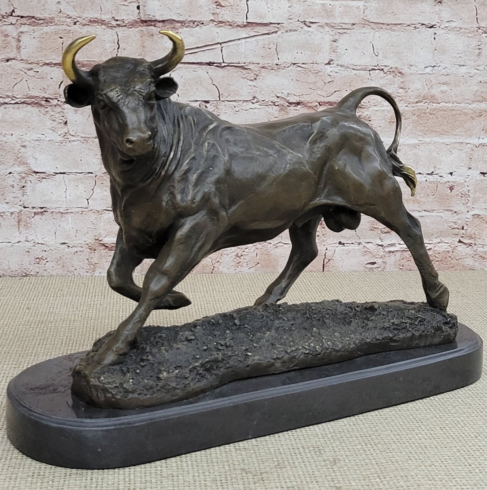 Extra Large Bronze coffee Wall Street Bull OX Figure Statue 20 LBS Figurine