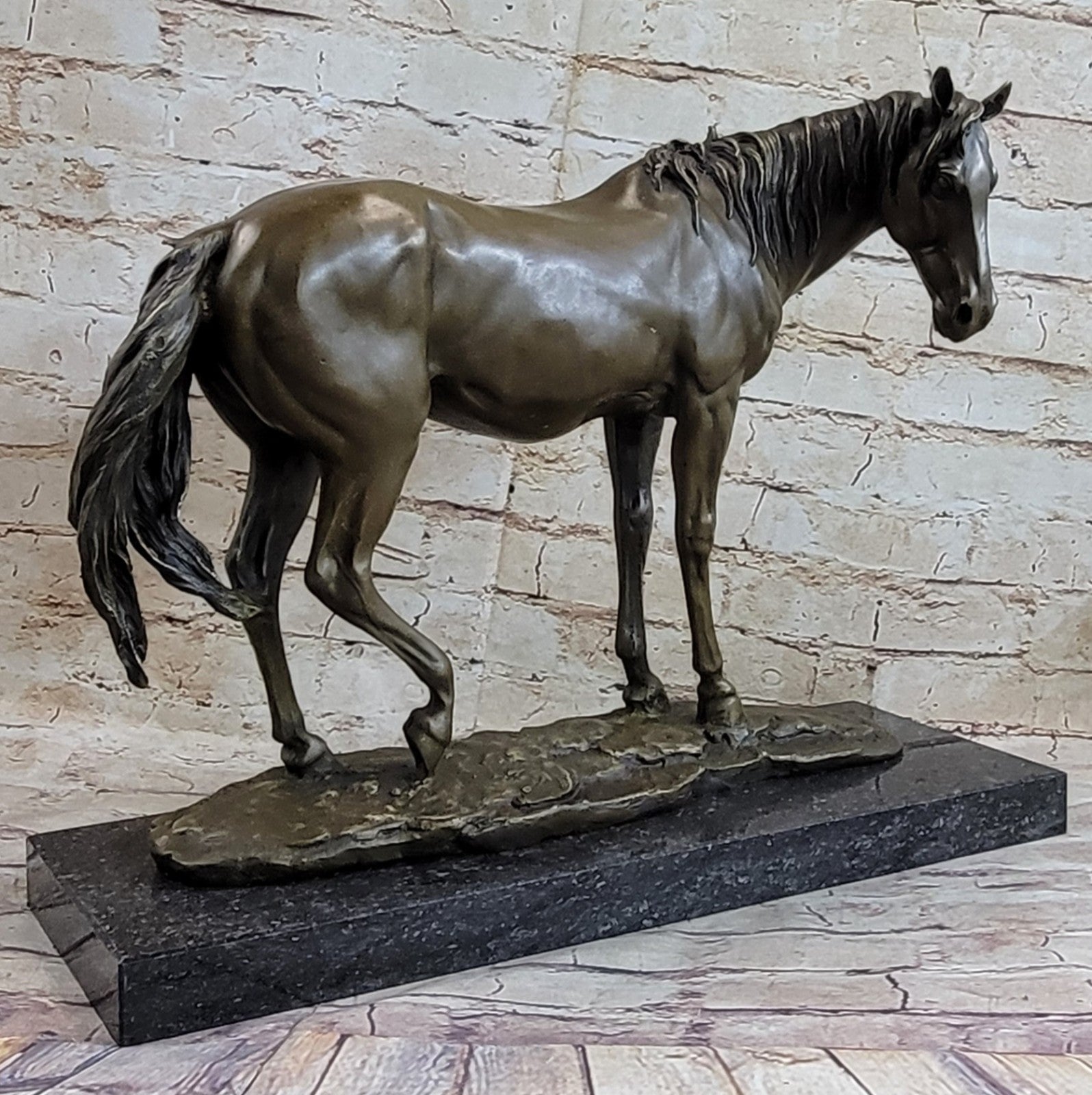 Extra Large Lean Racing Horse by Mene OTB Trophy Collectible Bronze Statue