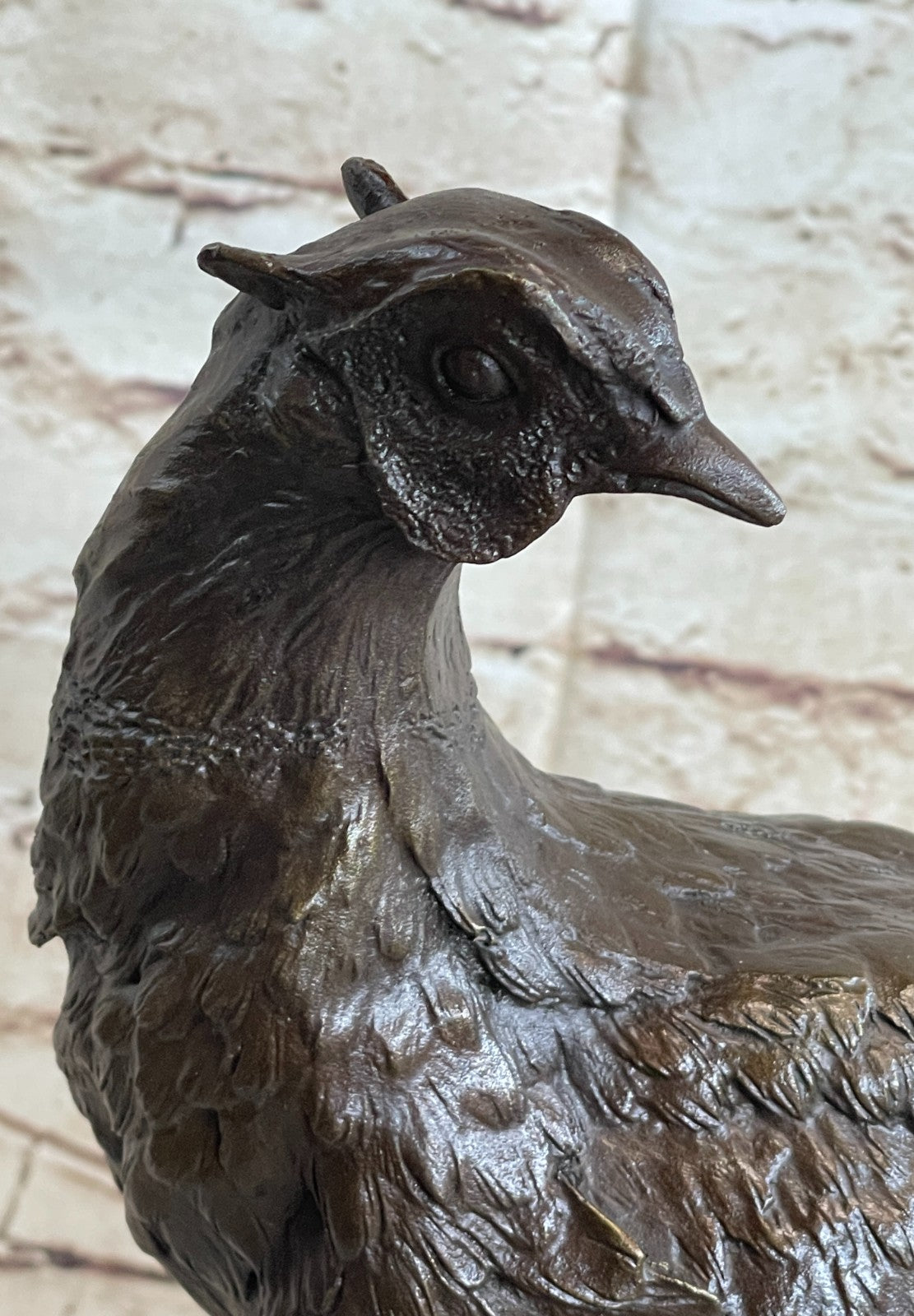Art Nouveau Style Statue Sculpture Pheasant Bird Wildlife Art Deco Style Bronze