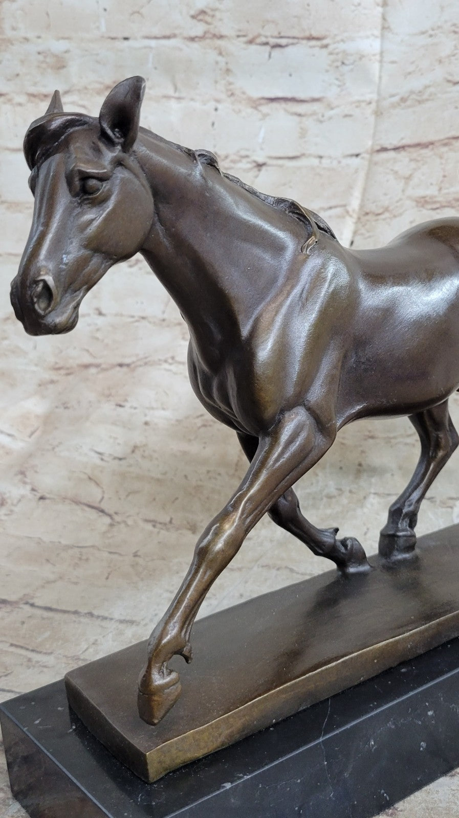 Bronze decor collectible sculpture Lost Wax SIGNED ARABIAN HORSE BRONZE SCULPTURE