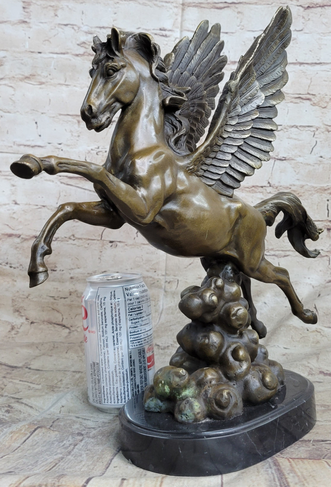 Handcrafted Genuine Real Bronze Sculpture Pegasus UniqueClassic Artwork Figurine