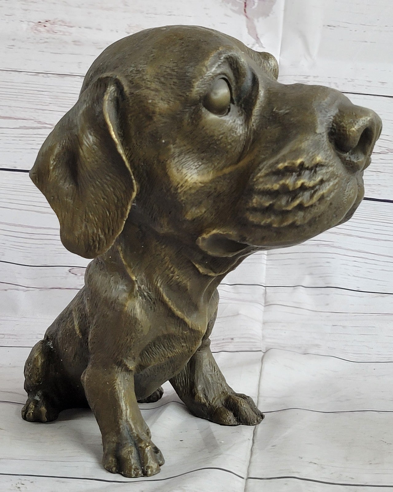 Labrador Dog Bookend Bronze Home Statue Sculpture Breeder Kennel Figurin decore