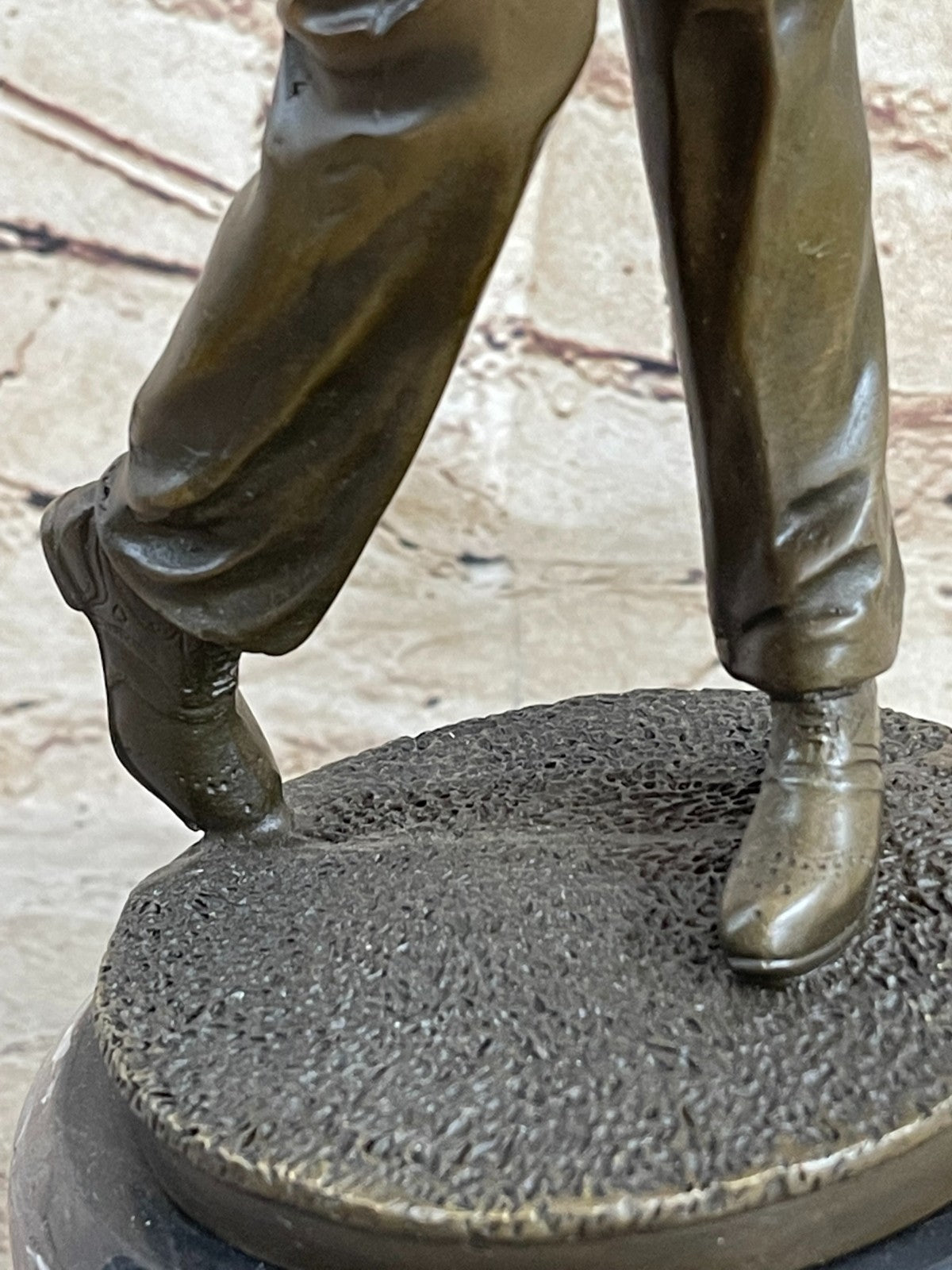 Vintage Bronze Golfer Golfing Statue Putting Figure Trophy Man Cave Club Putting