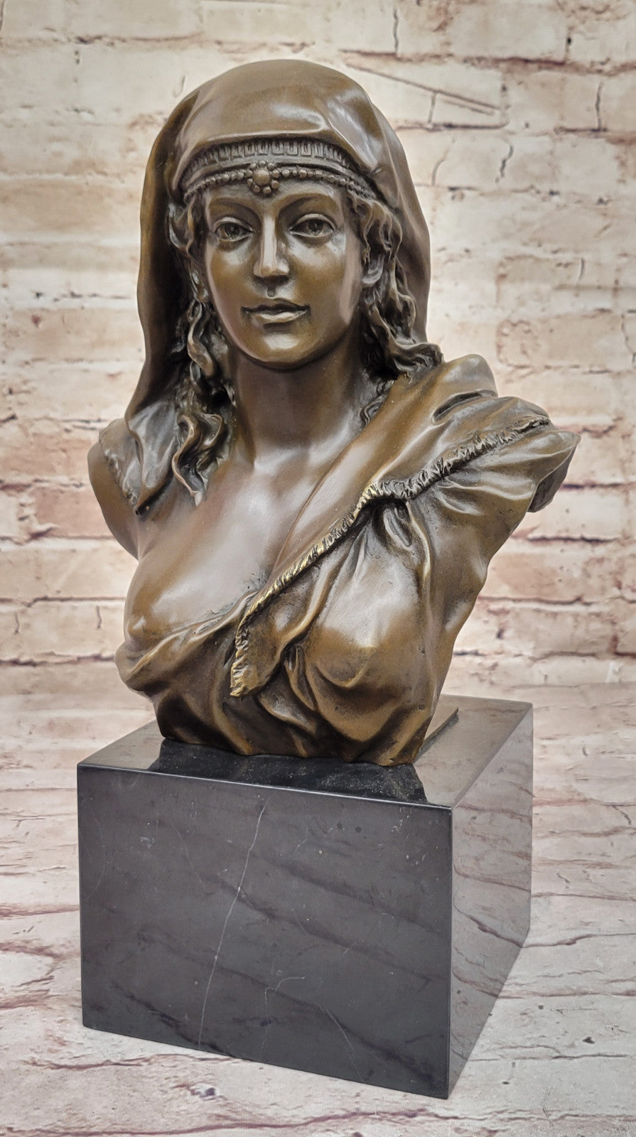 Detailed Museums Quality Classics: Woman Bronze Bust Collectible Sale