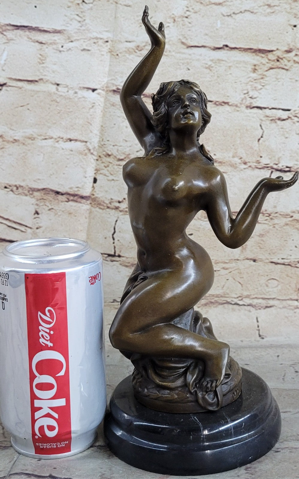 Frustration Satyr and Nymph Nude Bronze Sculpture Mythical Figurine Figure Sale