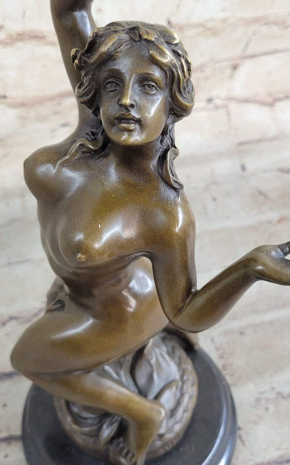 Frustration Satyr and Nymph Nude Bronze Sculpture Mythical Figurine Figure Sale