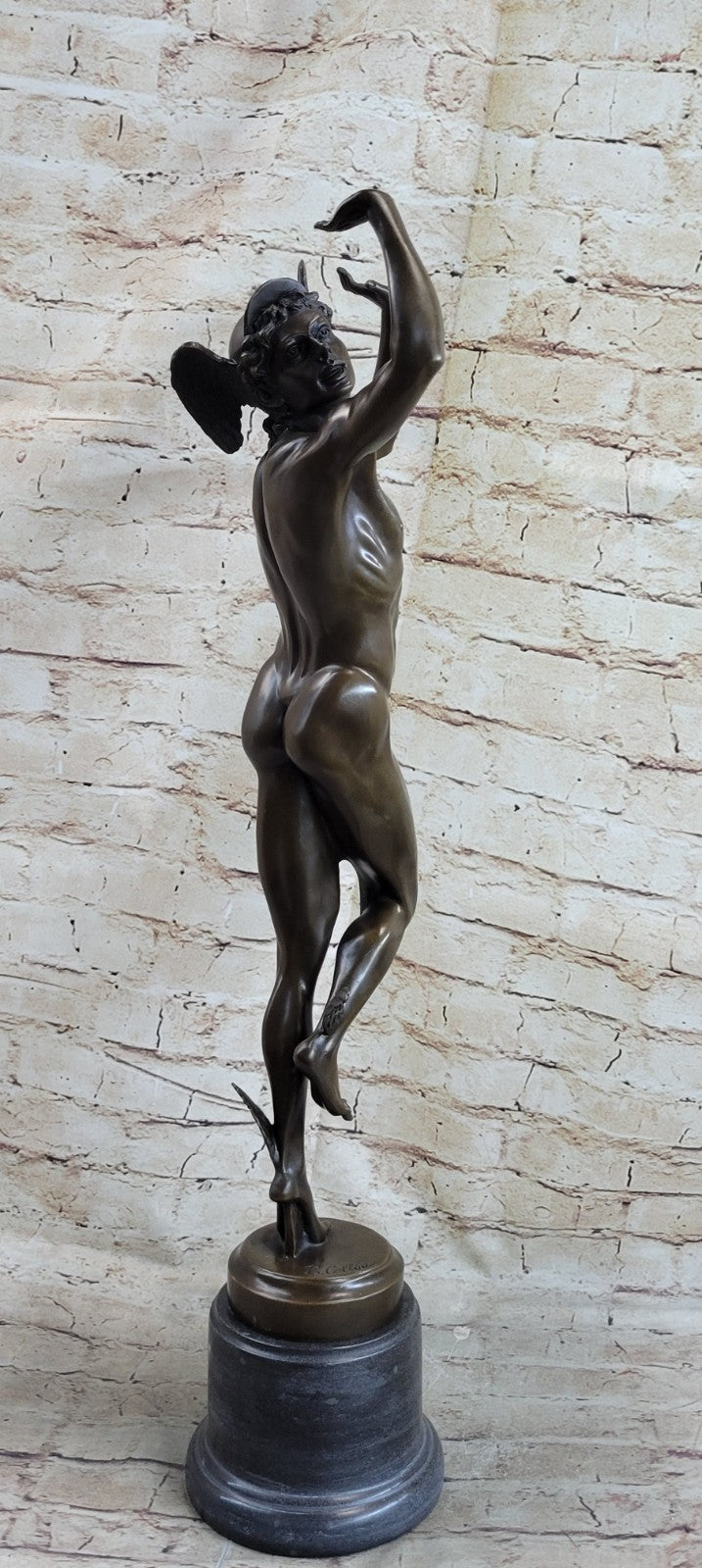 Bronze Statue Winged Mercury Hermes Mythology Flying Nercury Classic Artwork Art