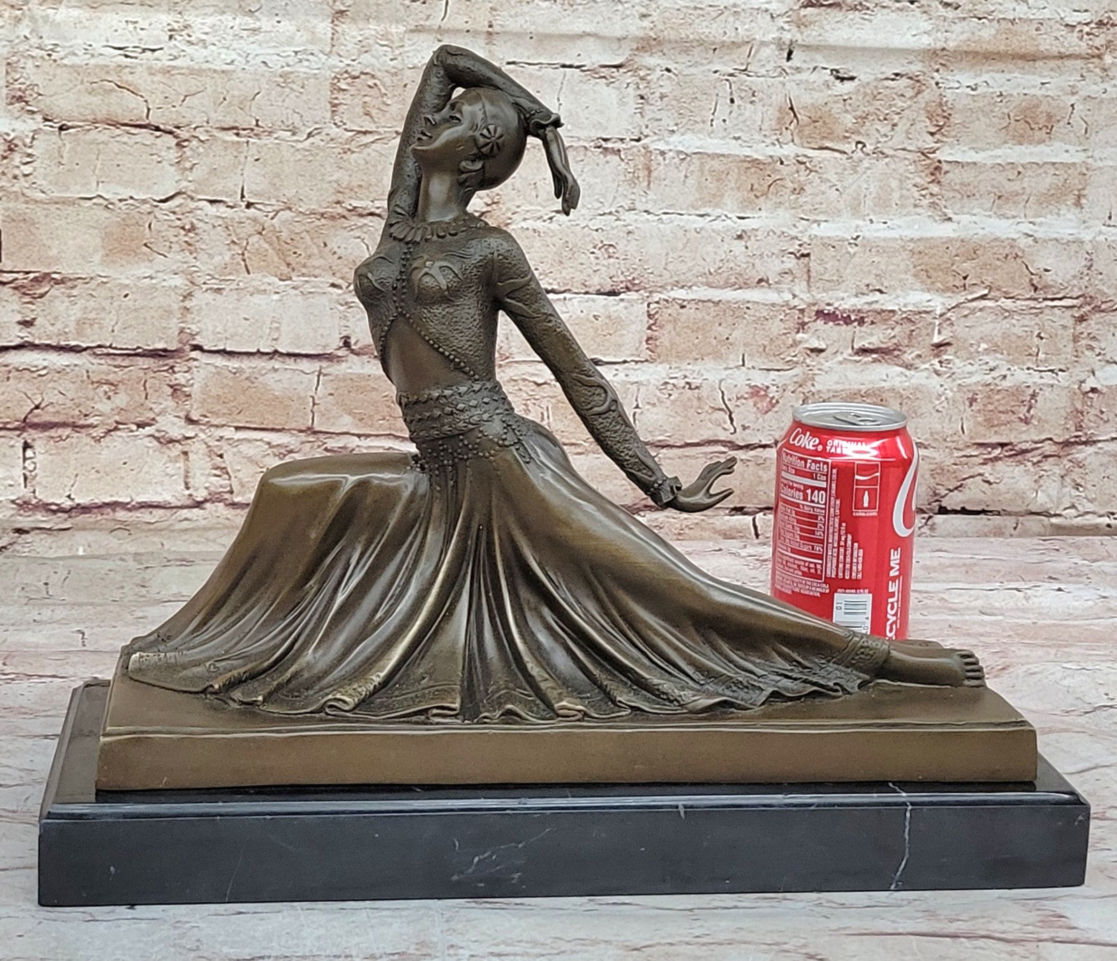Detailed Elegance: Chiparus`s Genuine Bronze Statue - Museum Quality Artwork