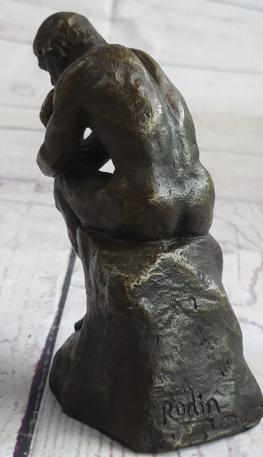 NEW THE THINKER by Rodin STATUE DARK BRONZE EUROPEAN ART SCULPTURE FIGURE SALE