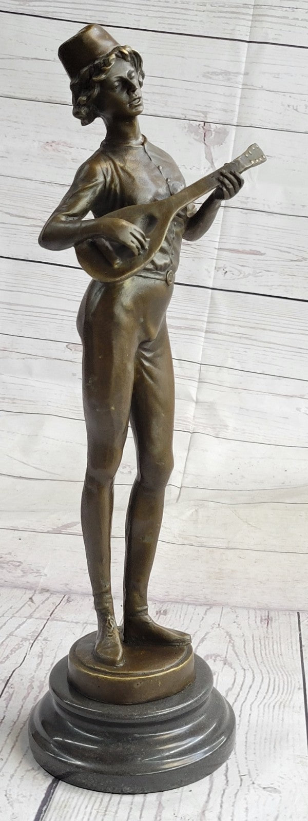Handcrafted bronze sculpture SALE Debut By Player Banjo Deco Art Home Decor