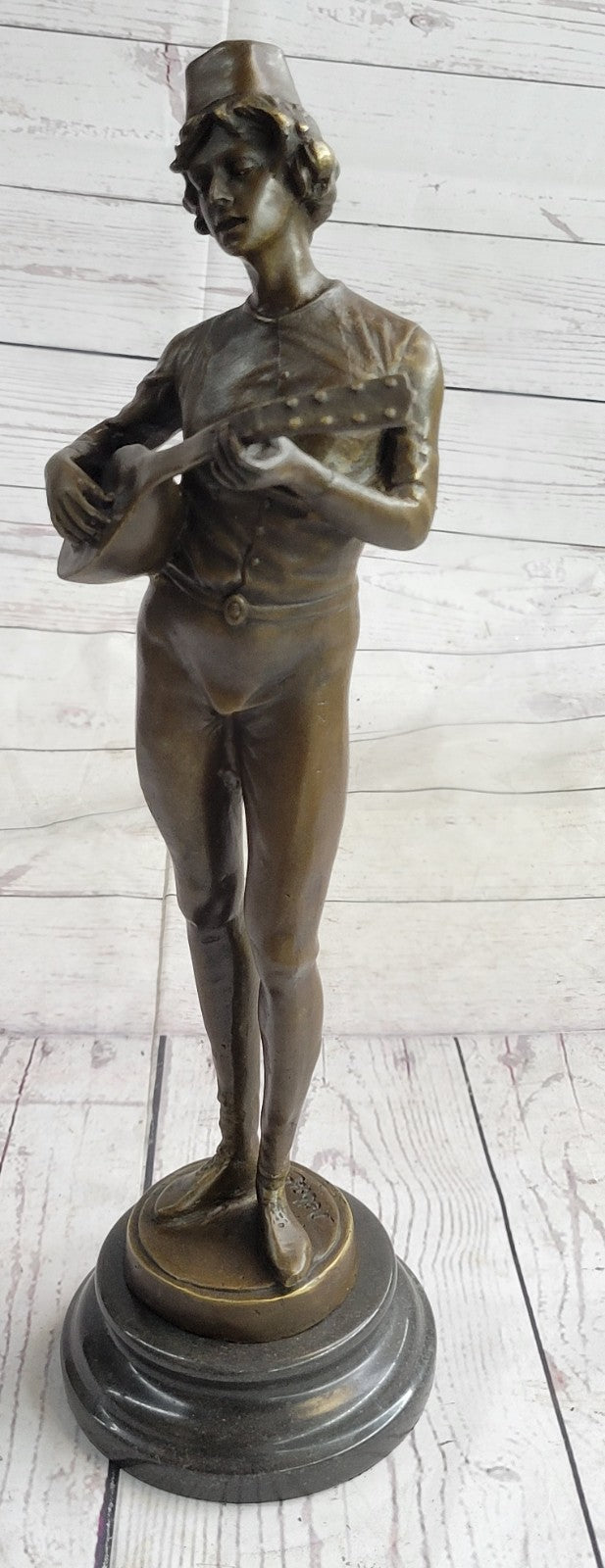 Handcrafted bronze sculpture SALE Debut By Player Banjo Deco Art Home Decor