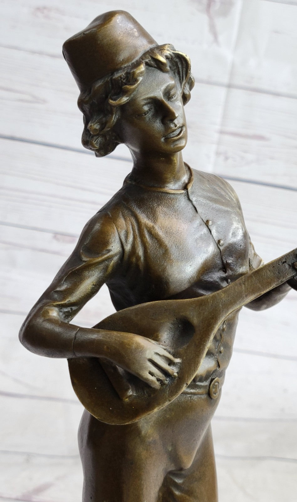 Handcrafted bronze sculpture SALE Debut By Player Banjo Deco Art Home Decor