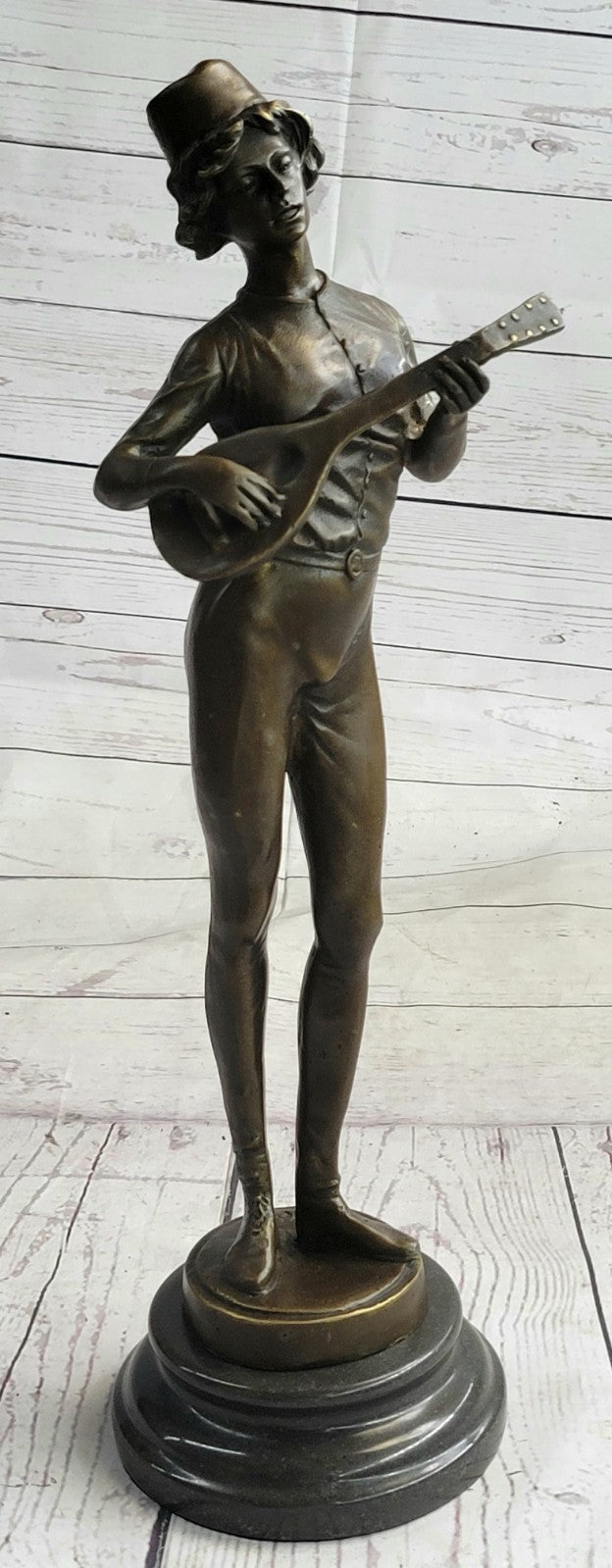 Handcrafted bronze sculpture SALE Debut By Player Banjo Deco Art Home Decor