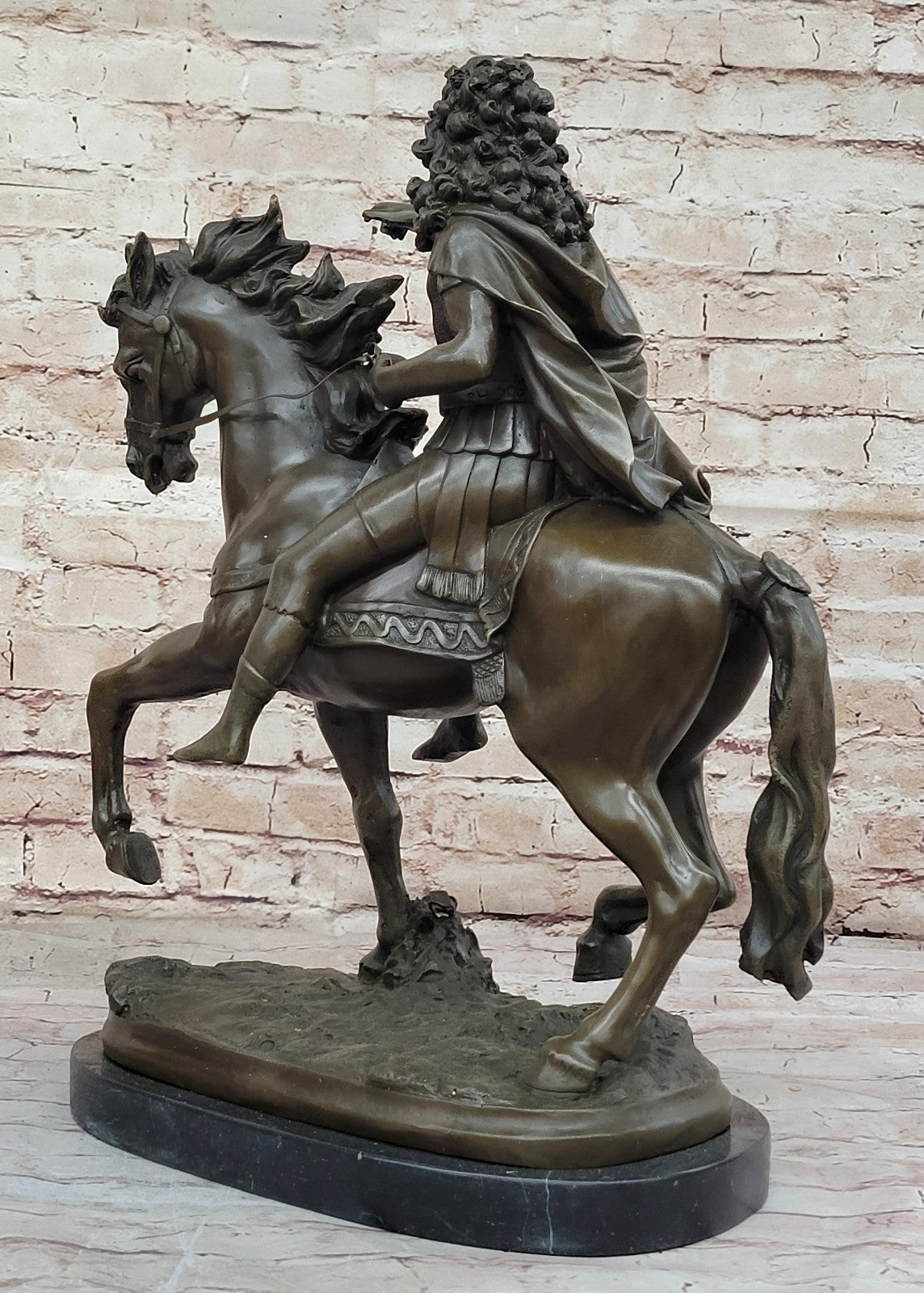 Royal Artistry: Girardon`s King Louis XIV - Signed Bronze Sculpture for Collectors
